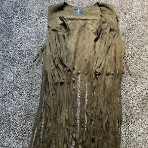 EUC Boho Vixen Boutique Fringe Vest OS